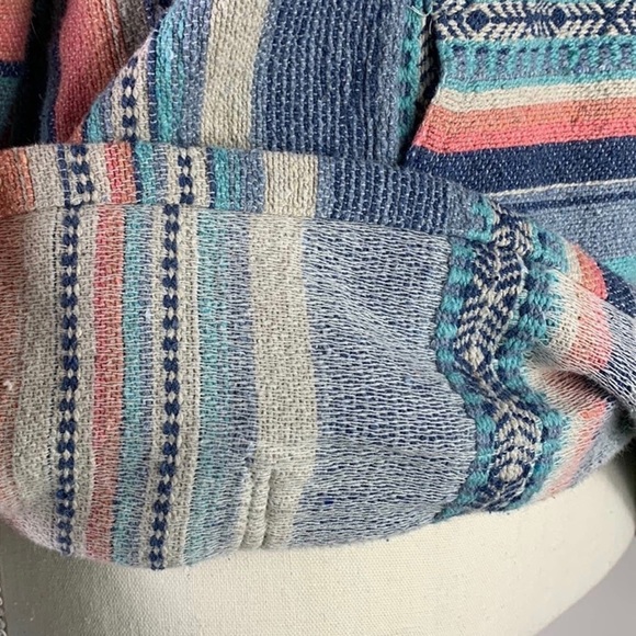 Beach Life LA DRFT Multicolor Poncho Hoodie Reggae Pocket V Neck Unisex Surfer - Picture 8 of 9